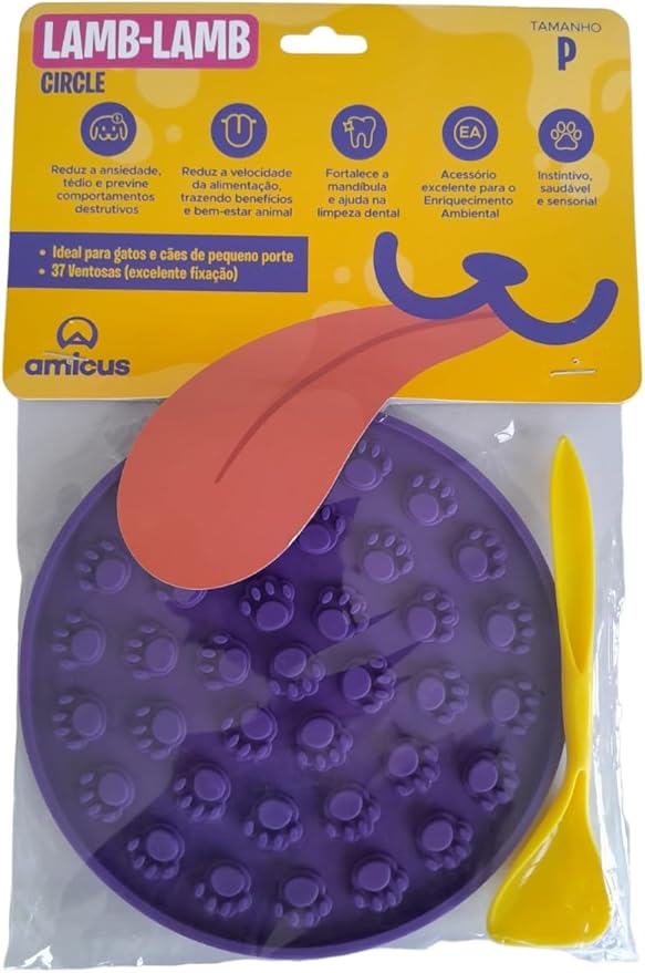 Comedouro Lento Interativo Lambe-Lambe Circular | Amicus