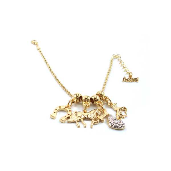 Pulseira Pingente Cavalos Para Pet Pelle Pet