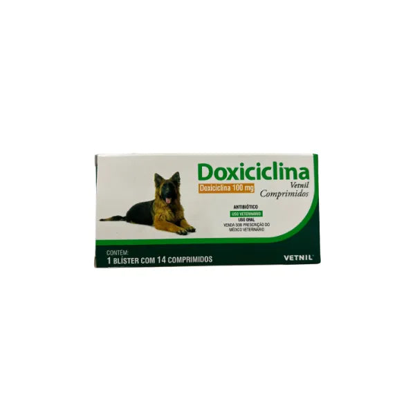Antibiótico Doxiciclina 100mg 14 Compr. para Cães | Vetnil