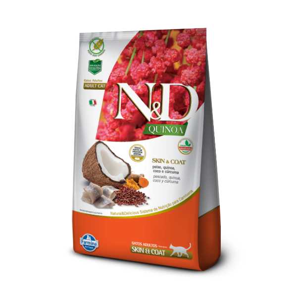 Ração ND Quinoa Feline Adulto Skin Coat Peixe | Farmina