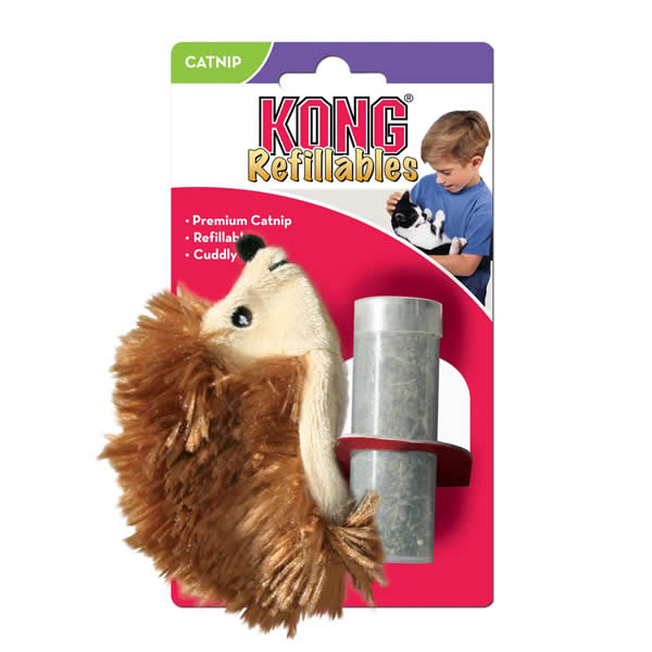 Refillables Hedgehog | Brinquedo de Pelúcia c/ Catnip para Gatos | KONG