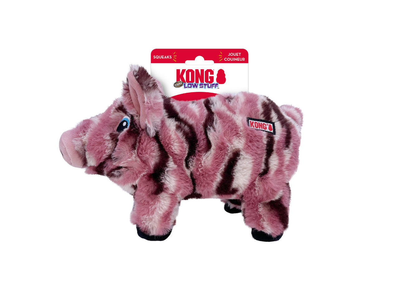 Brinquedo Pelúcia KONG Low Stuff Stripes Porco | Cães M