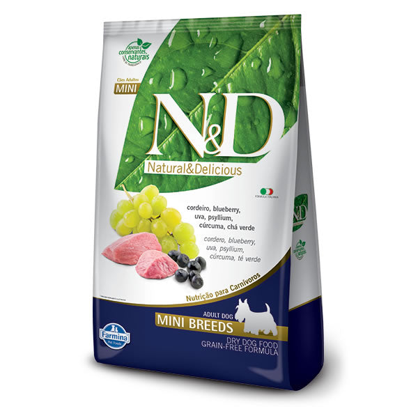 Ração ND Prime Cordeiro e Blueberry | para Cães Adulto Mini | Farmina