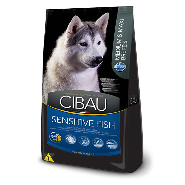 Ração Cibau Sensitive Fish Medium/Maxi 12kg | Ração para Cães Sensíveis | Farmina