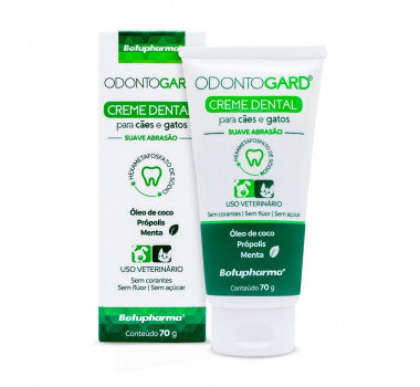 Creme Dental Odontogard 70g | Higiene Bucal para Cães e Gatos | Botupharma