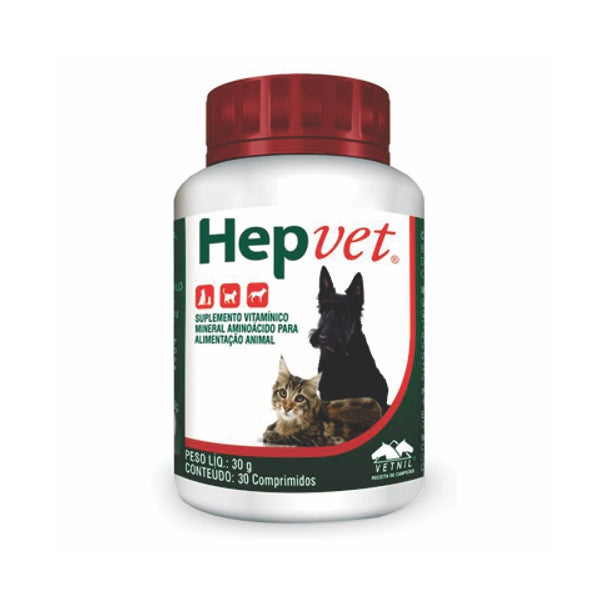 Hepvet Supplement 30 Vetnil Tablets for Dogs and Cats