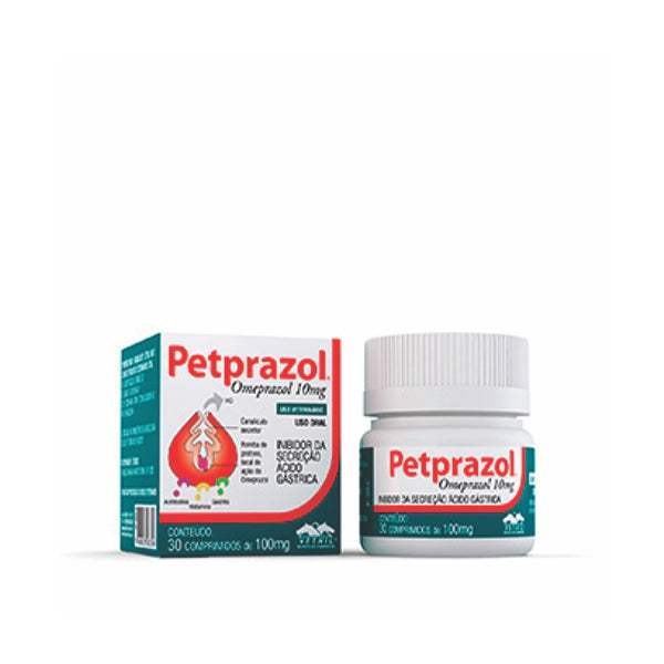 Petprazol Tratamento de Ulcera e Refluxo Para Cães e Gatos 20mg C/ 30 Comprimidos | Vetnil