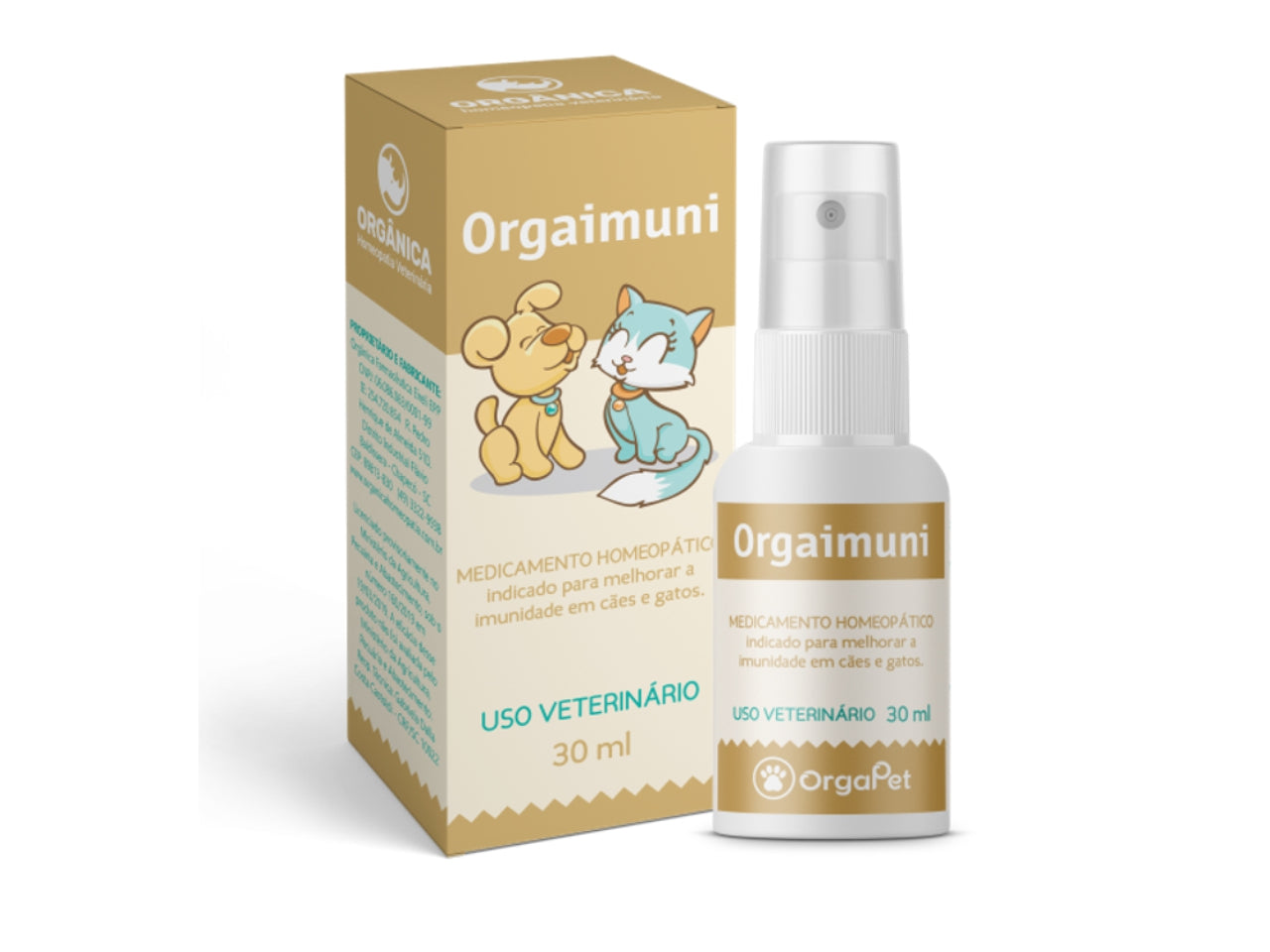 Medicamento Homeopatia para Imunidade Orgaimuni Para Cães e Gatos 30ml | OrgaPet