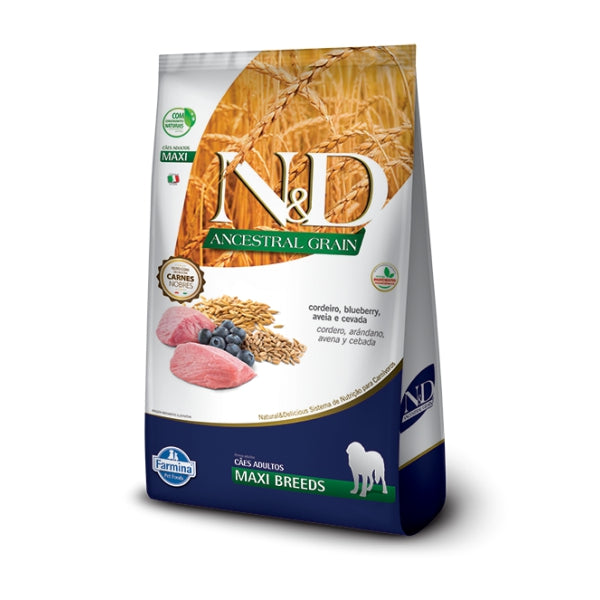 ND Ancestral Lamb and Blueberry Adult Maxi Food 10.1kg | for Large Breed Adult Dogs