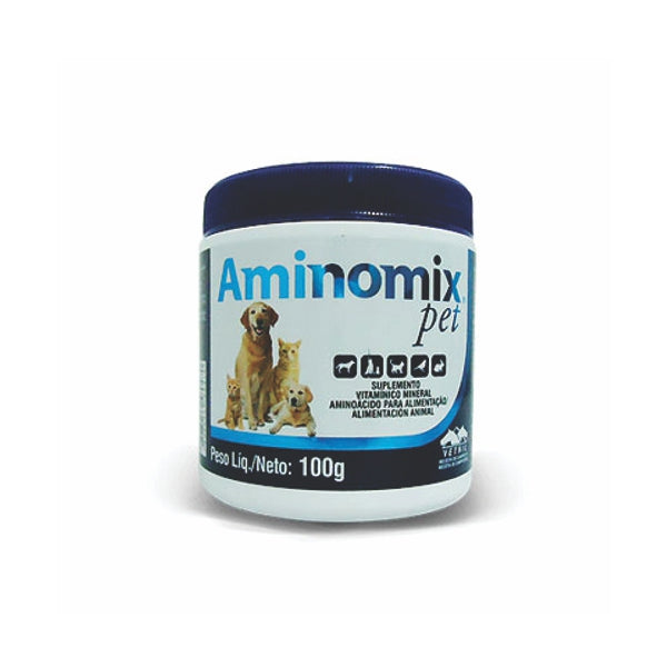 Aminomix Pet 100g | Suplemento Completo para os para Cães, Gatos e Mustelídeos | Vetnil