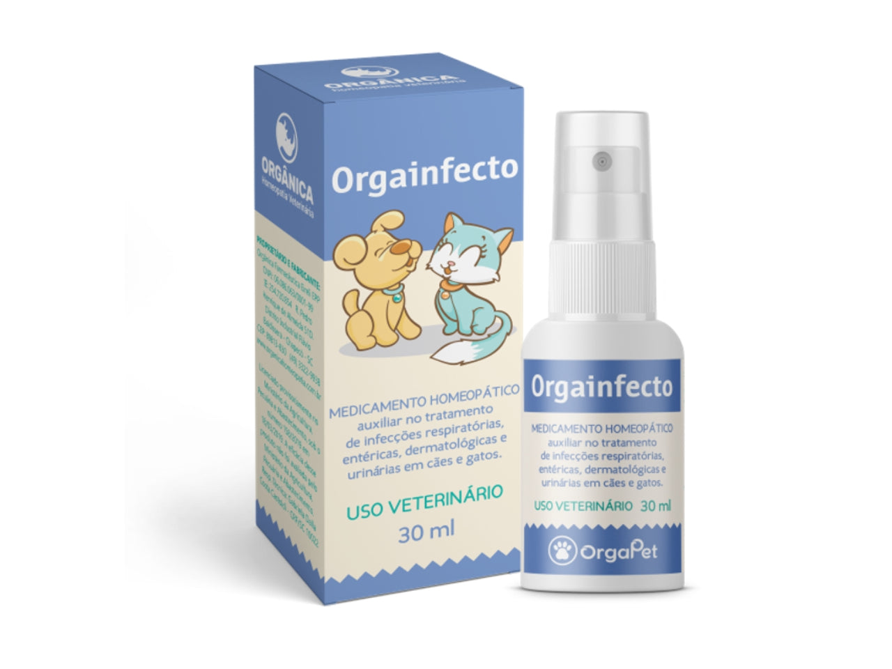 Medicamento Homeopático para Infecções Orgainfecto Cães E Gatos 30ml | OrgaPet