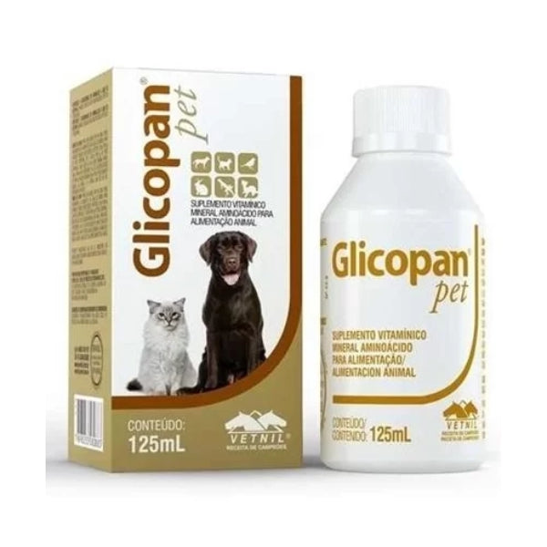 Glicopan Pet 125 ml Suplemento Vitamínico para Cães e Gatos | Vetnil