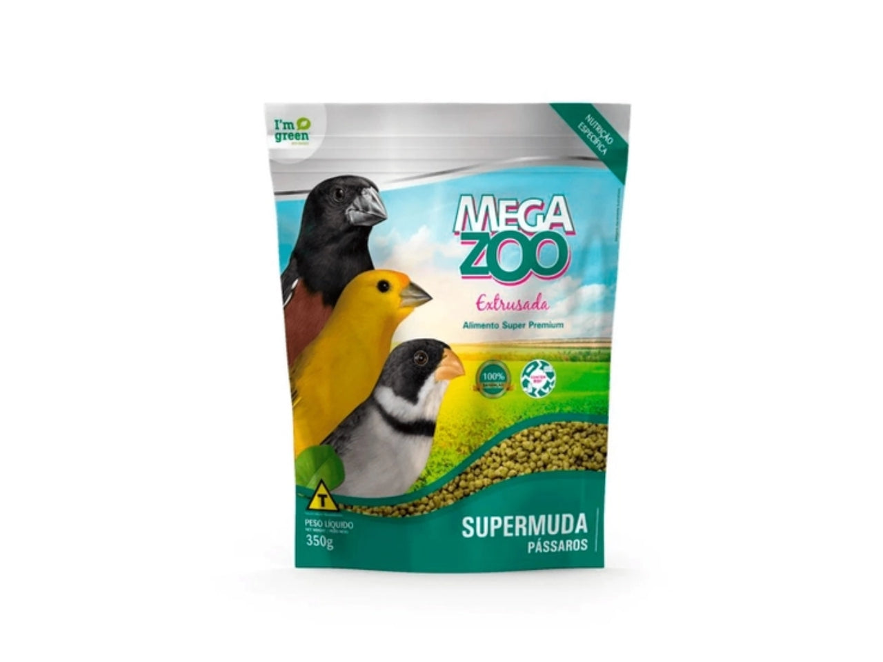 Ração Extrusado 350g Supermuda Pássaros | Megazoo