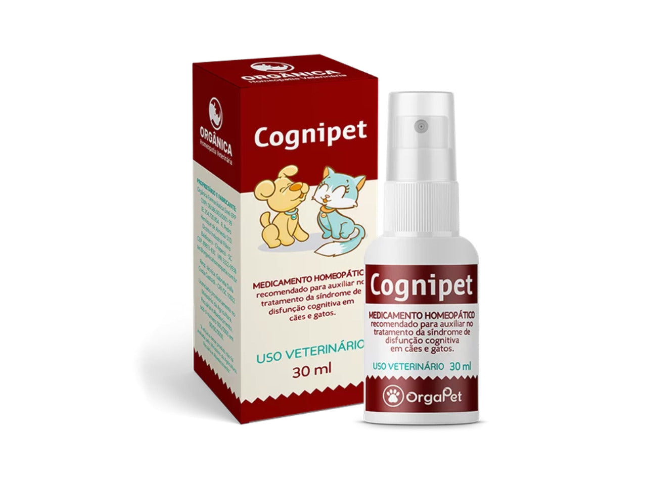 Medicamento Homeopático para Disfunção Cognitiva Cognipet 30 ml para Cães e Gatos | OrgaPet