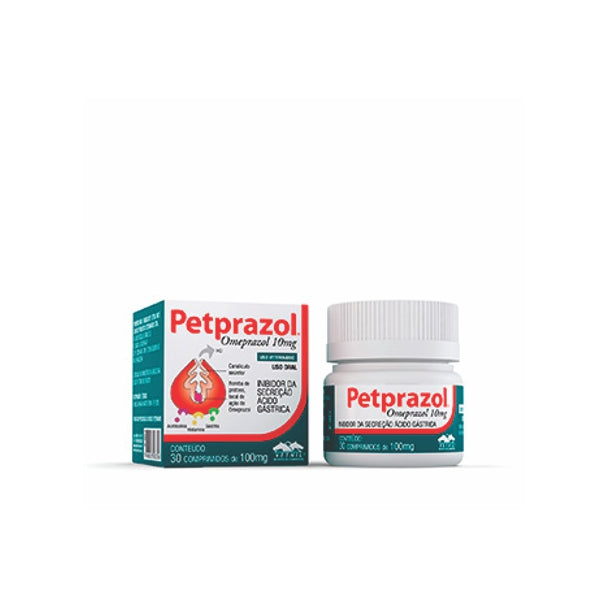Petprazol Vetnil for Dogs and Cats 10mg, bottle with 30 tablets