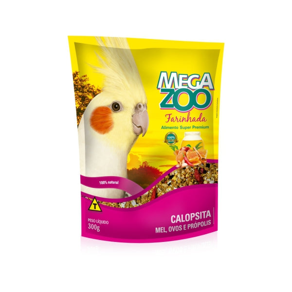 Ração Farinhada Calopsitas Mel, Ovos e Própolis 300g | Megazoo