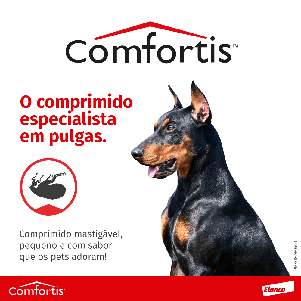 Antipulgas Comfortis 1620 mg Cães de 27 a 54kg 3 comprimido | Elanco