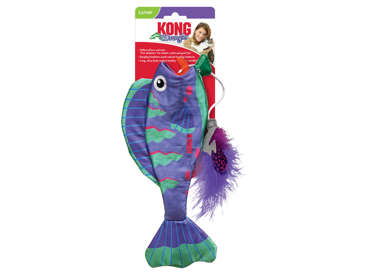 Brinquedo KONG Wrangler Angler Fish Peixe-Pescador | Gatos