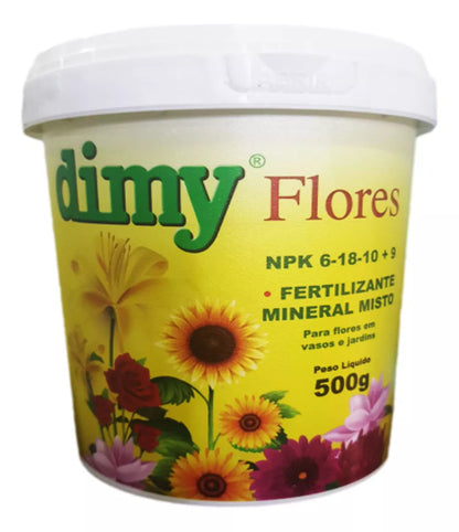 Fertilizante Flores 500gr Npk 06-18-10 + 9 | Dimy