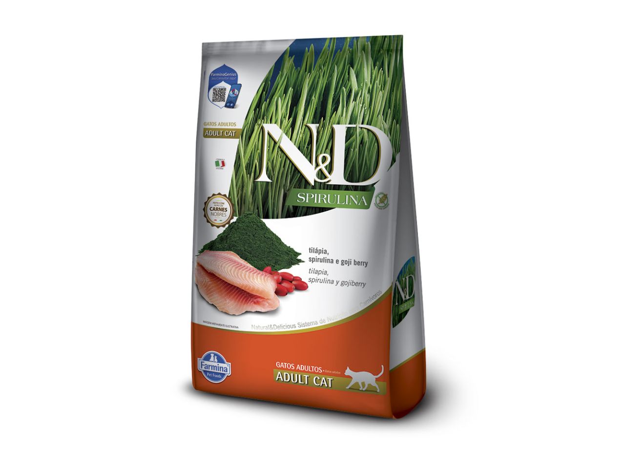 Ração ND Spirulina Feline Adulto Tilápia | Farmina