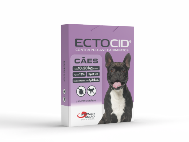 Ectocid Spot On 1,34ml Para Cães de 10 a 20kg | Proteção Contra Pulgas e Carrapatos