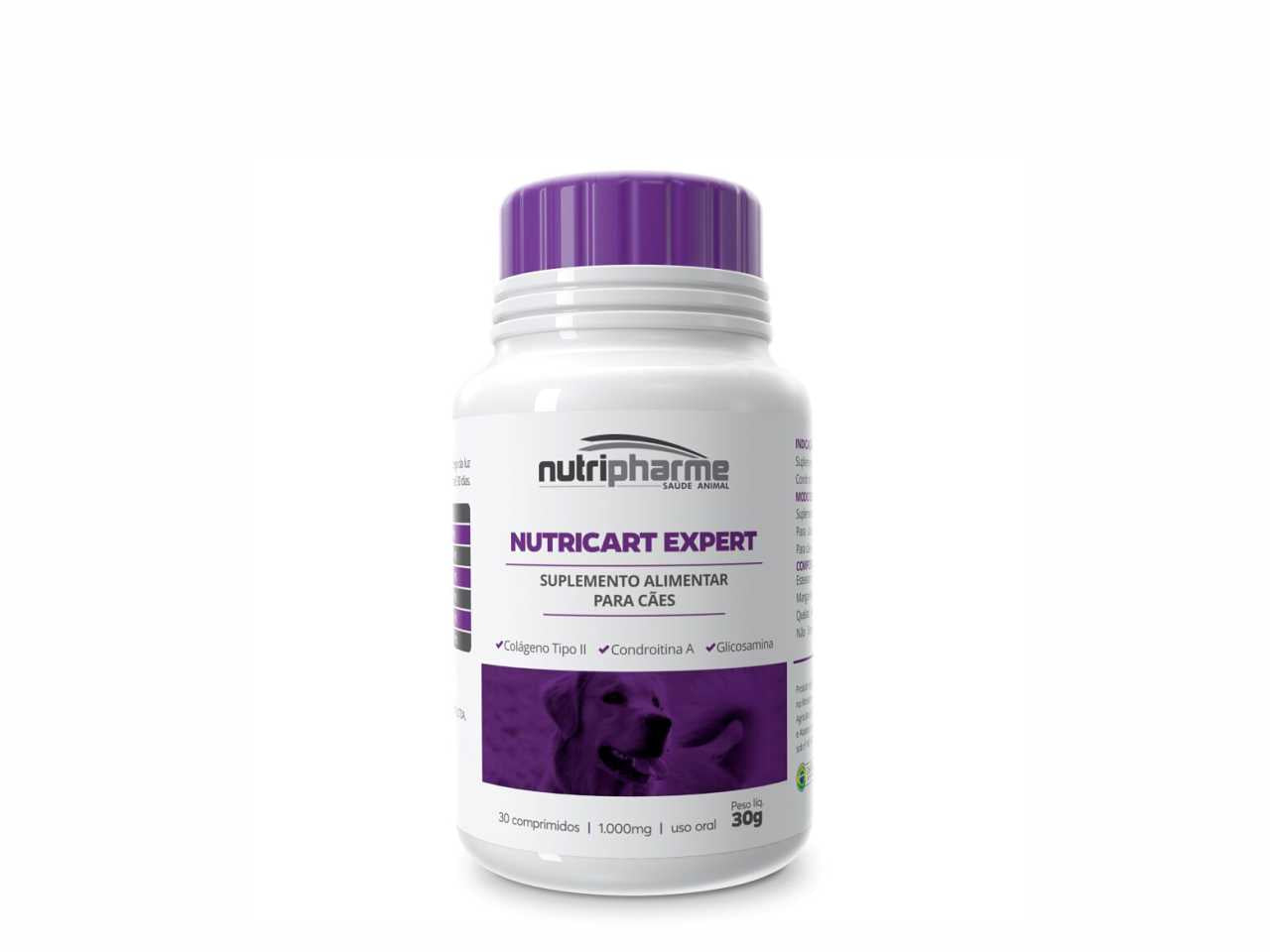 Nutricart Expert 1000 30 Comp | Suplemento para Articulações de Cães
