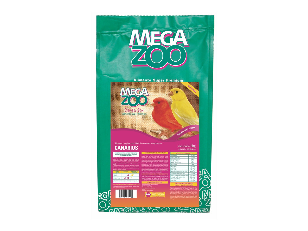 Ração Extrusada Sementex 5kg | Megazoo