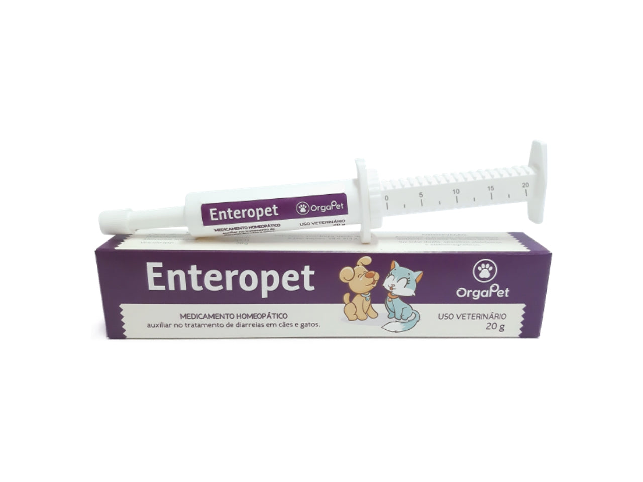 Medicamento Homeopático Enteropet Para Cães e Gatos Seringa 20g | OrgaPet