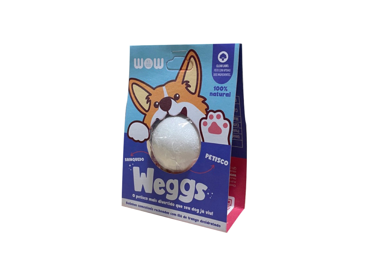 Petisco Natural para cães Weggs sabor frango  | WOW Pet Food