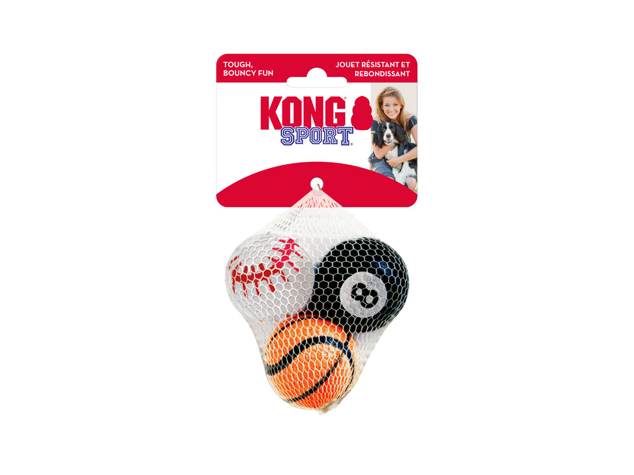Bola para Cães KONG Sport Balls | Brinquedo Resistente para Buscar e Brincar - Kit