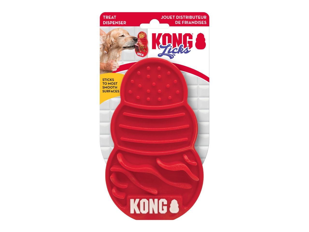 Brinquedo Recheável KONG Licks | Dispenser de Petiscos para Cães