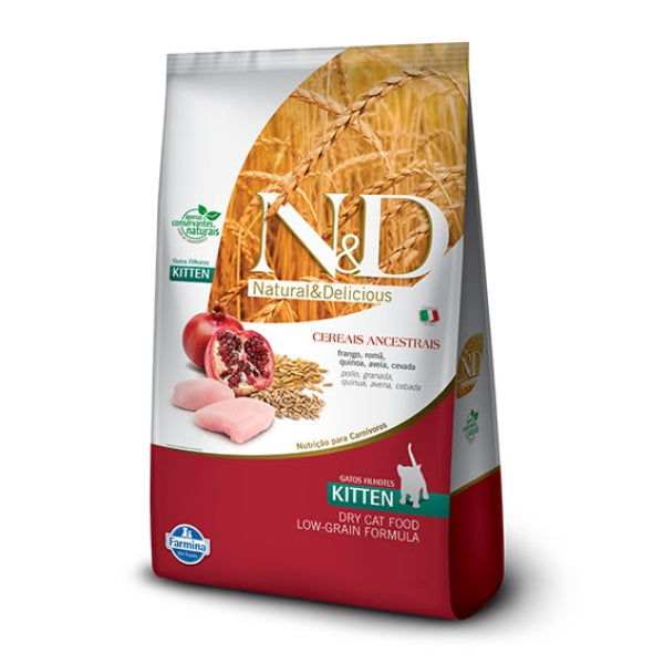 Ração N&D Ancestral Grain Frango Gatos Filhotes 7,5kg | Farmina