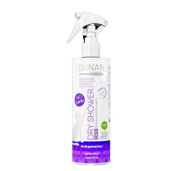 Shampoo OXNAN Dry Shower Cat Higienização para Gatos  180ml | Botupharma