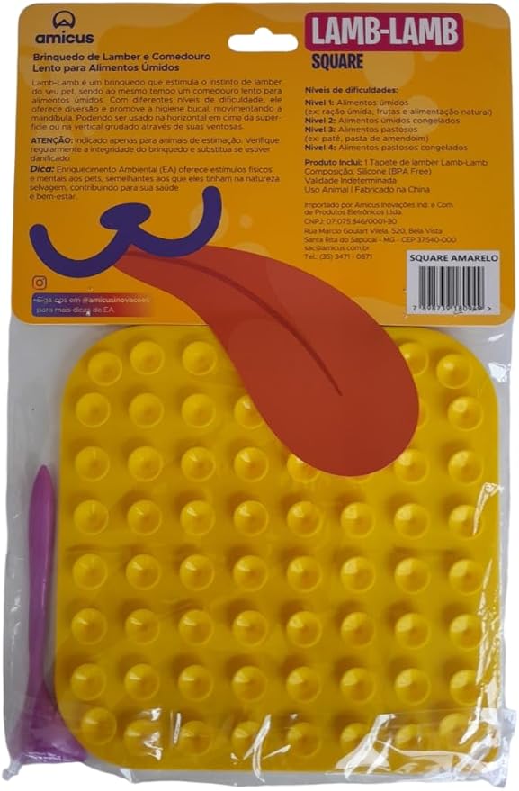 Comedouro Lento Lambe-Lambe Quadrado | Amicus