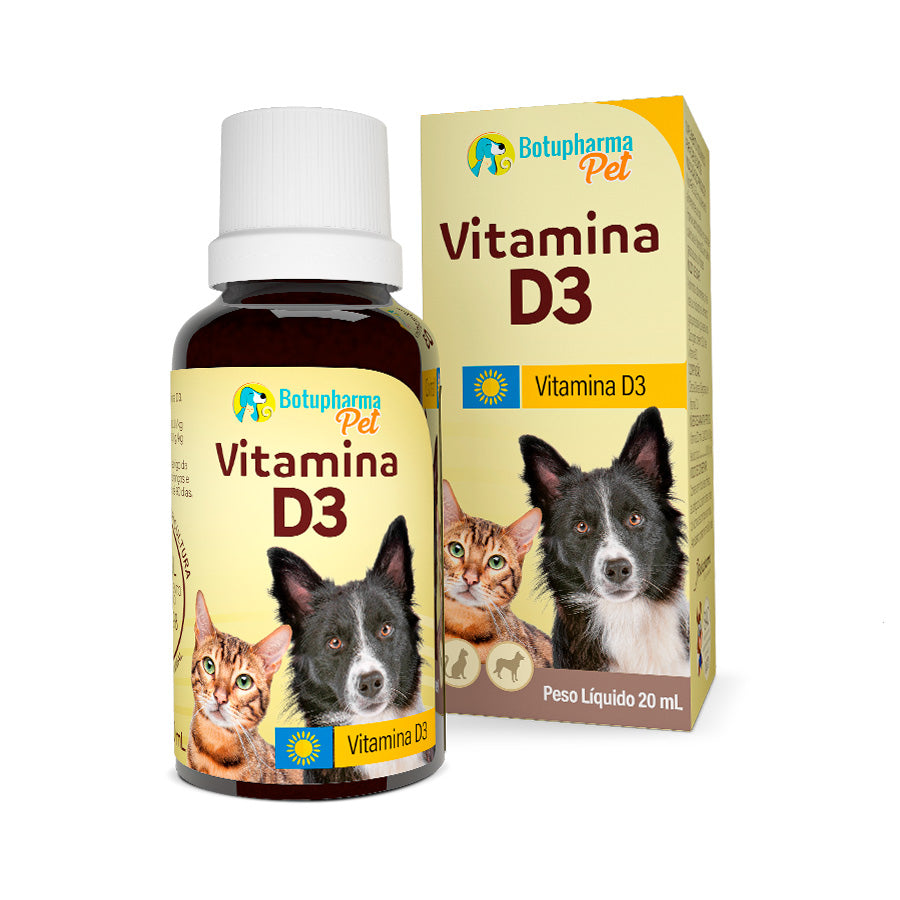 Vitamina D3 20ml | Suplemento Alimentar para Cães e Gatos | Botupharma