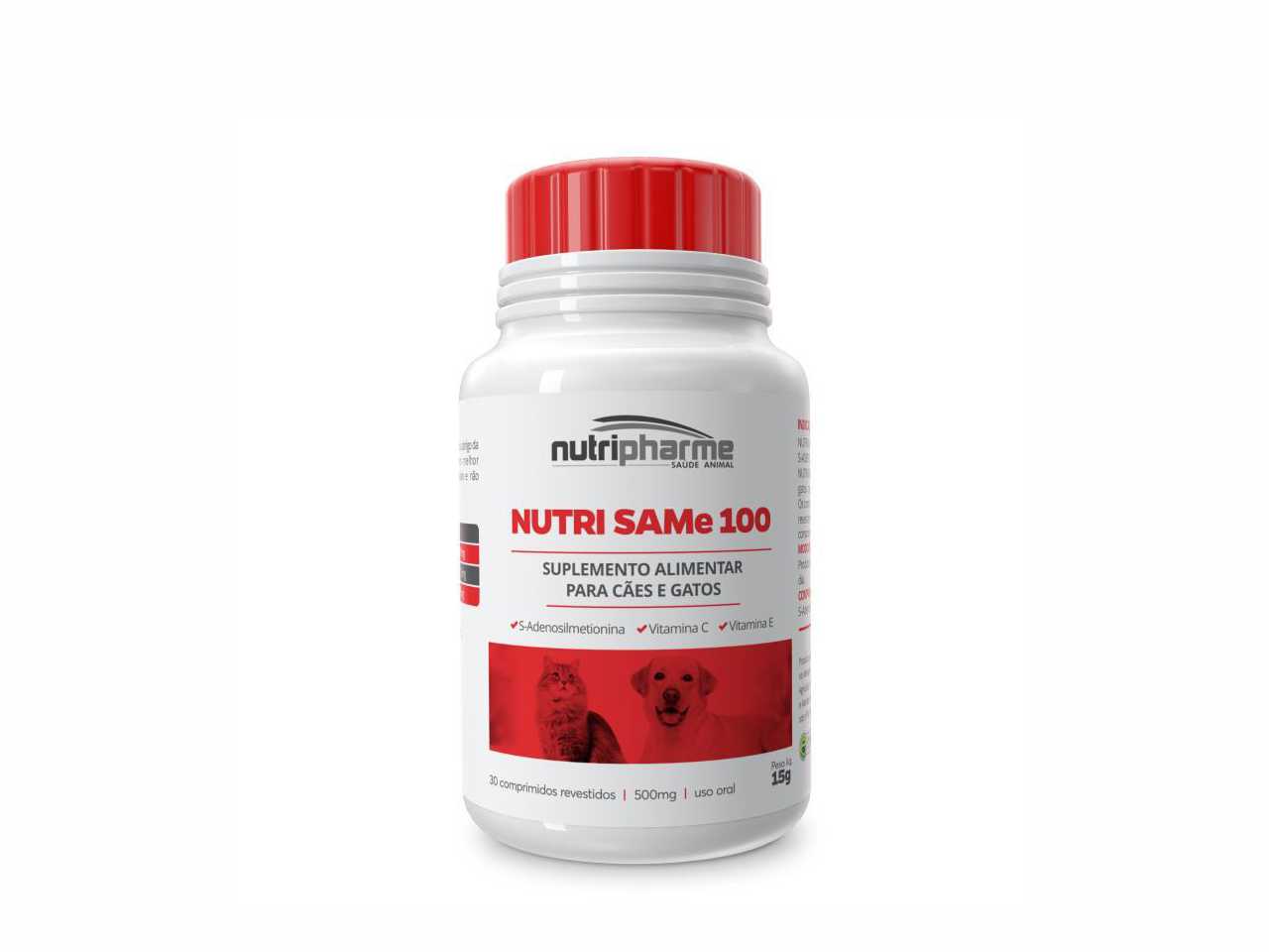 Nutrisame 100 30 Comp | Suplemento Antioxidante para Cães e Gatos