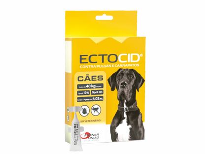 Ectocid Spot On 4,02ml Para Cães Acima de 40kg | Tratamento de Pulgas e Carrapatos