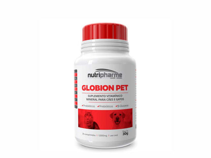 Globion Pet 30 Comprimidos Suplemento Vitamínico Mineral Cães e Gatos | Nutripharme