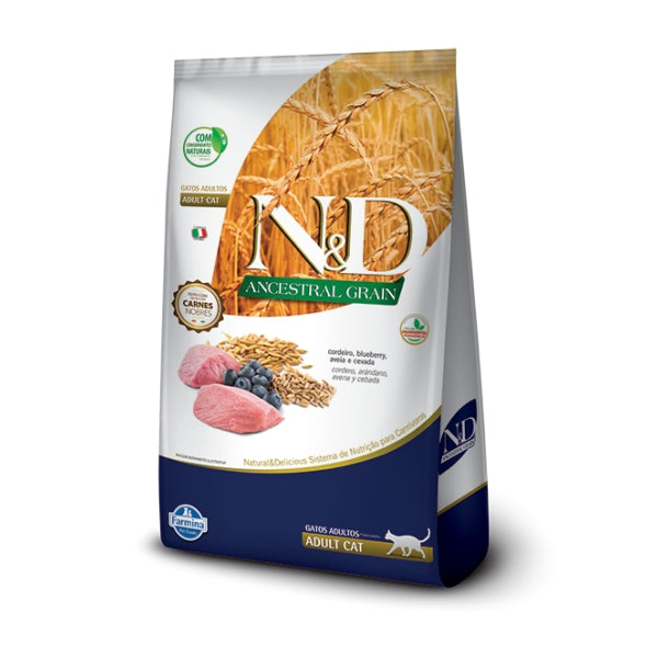 Ração ND Ancestral Grain Gatos Adultos Cordeiro | Farmina