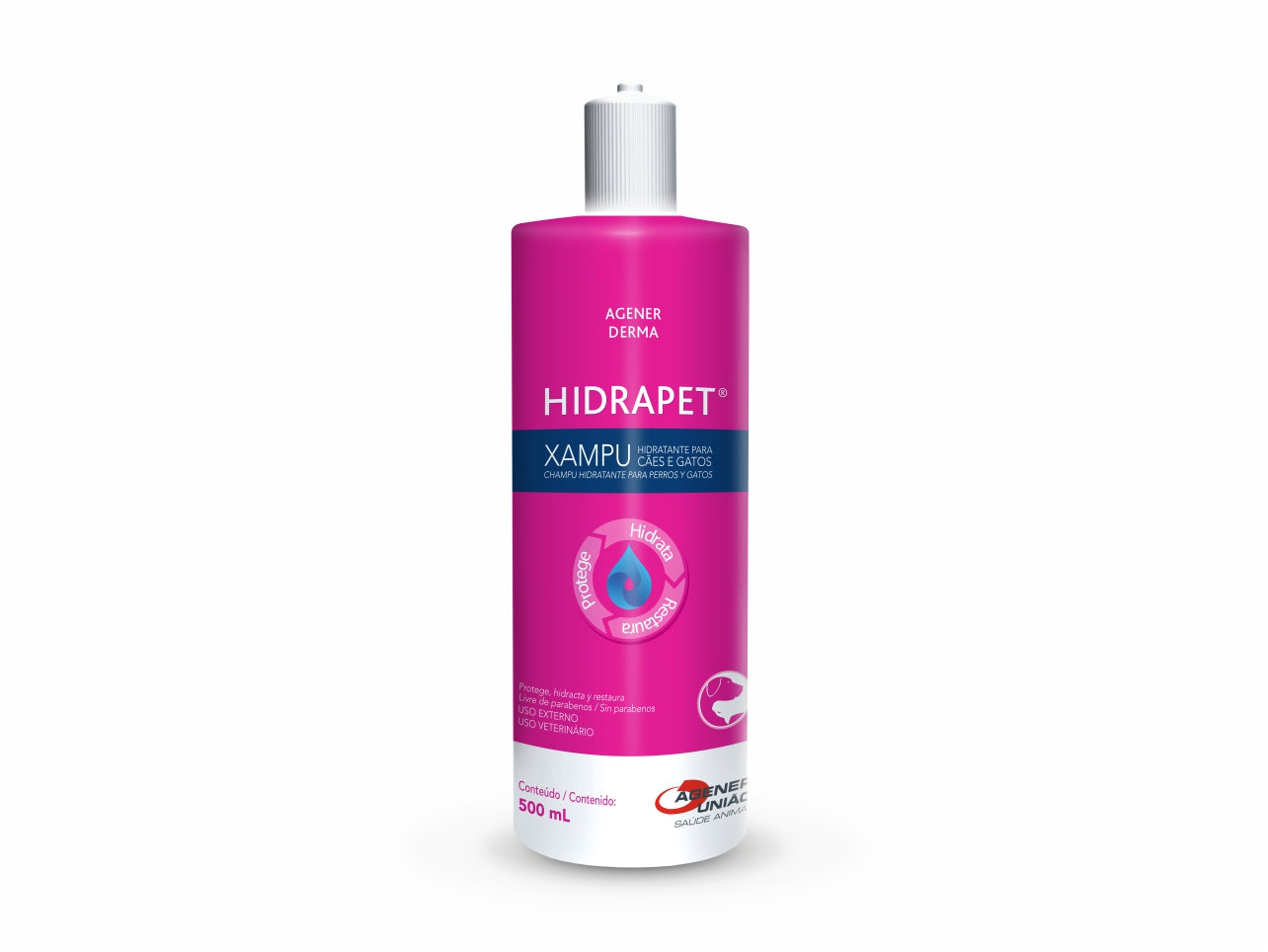 Hidrapet Xampu 500ml para Cães e Gatos | Hidratação Intensa