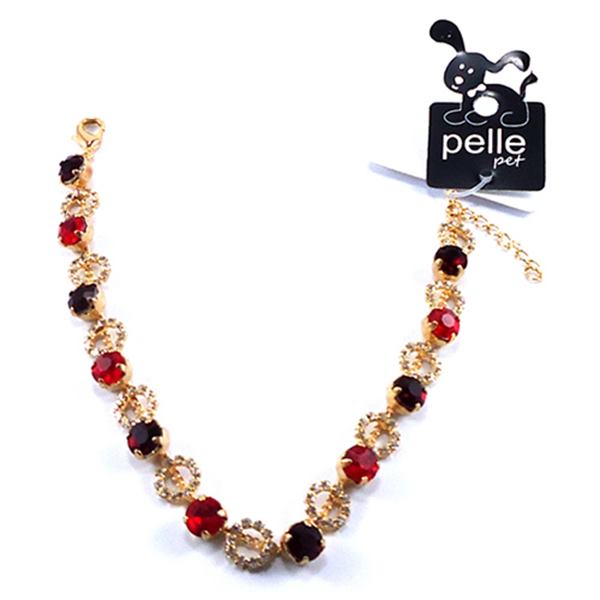 Corrente Strass Cristal Vermelha Para Pet Pelle Pet
