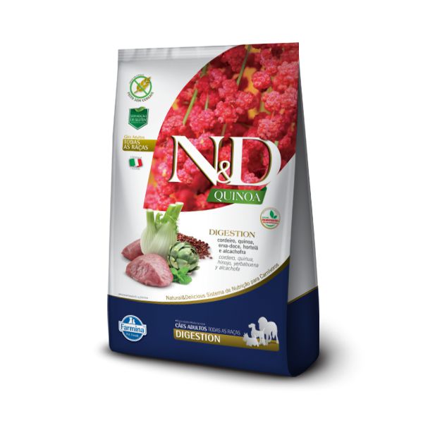 Ração N&D Quinoa Canine Digestion Cordeiro 800g | Alimento para Cães Sensíveis | Farmina