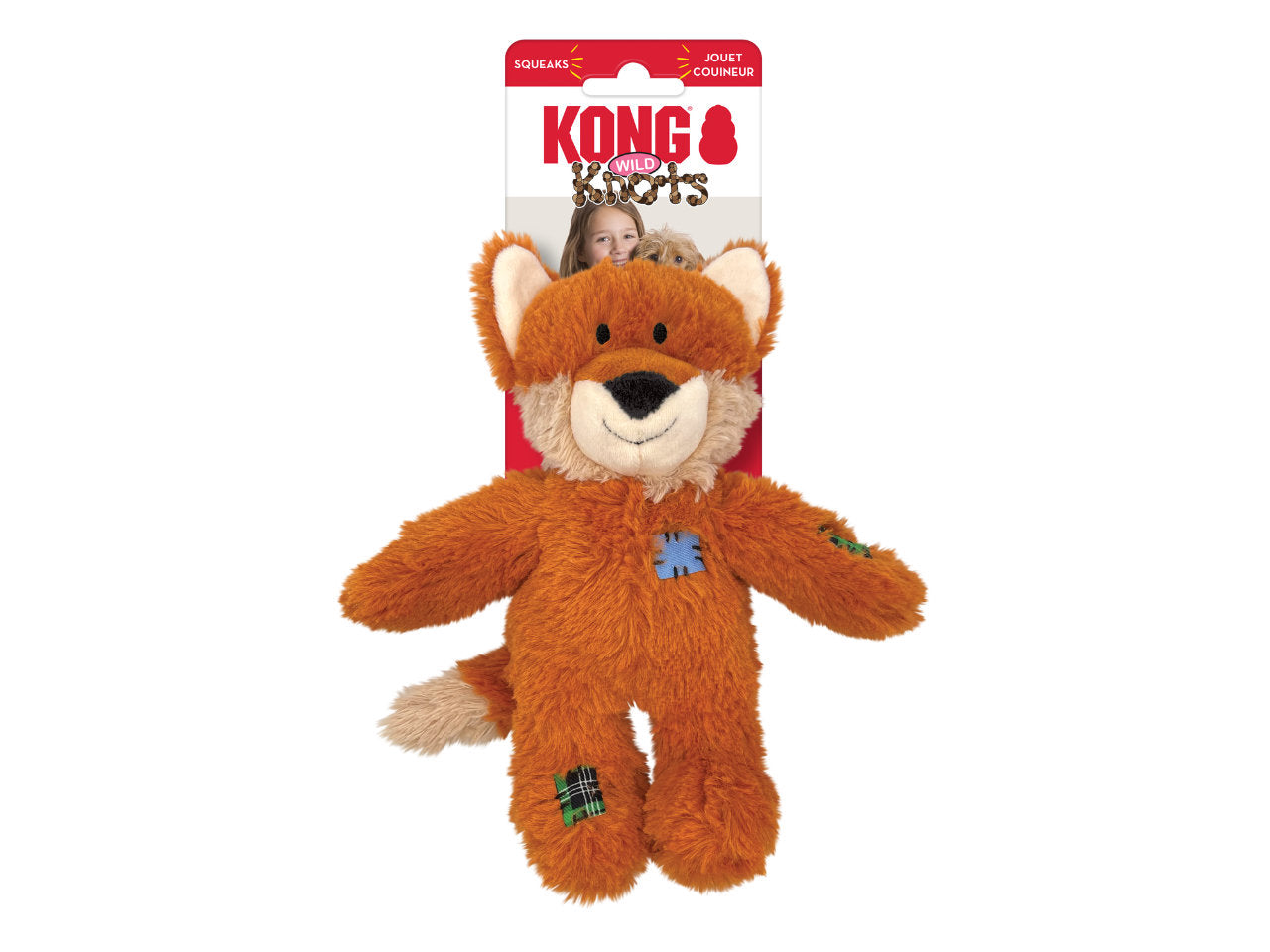 Brinquedo de Pelúcia com Corda KONG Wild Knots Fox | Raposa Interativa e Resistente para Cães
