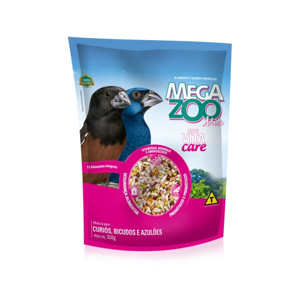 Ração Mix Curió, Bicudo E Azulão 350gr | Megazoo