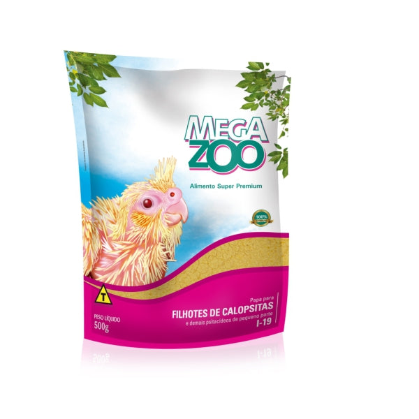 Ração Papa 500g para Filhotes de Calopsitas I-19 | Megazoo