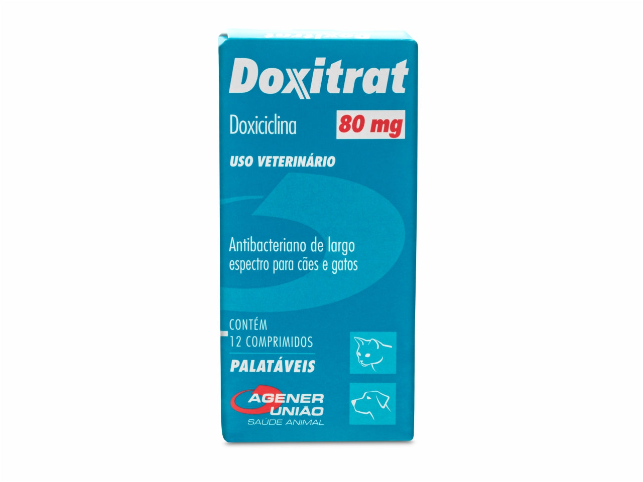Doxitrat 80mg | 12 Palatable Tablets for Dogs and Cats | Long Spectrum Antibiotic