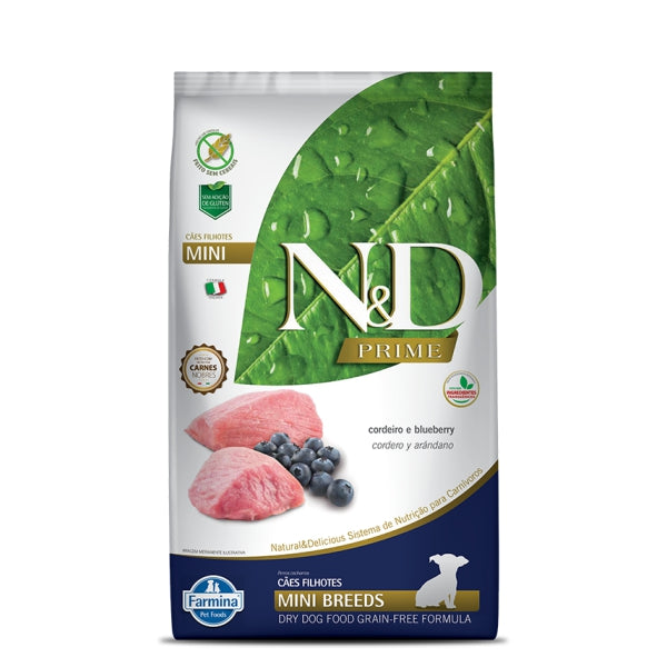 Ração N&D Prime Cordeiro Puppy Mini 10,1kg | Farmina