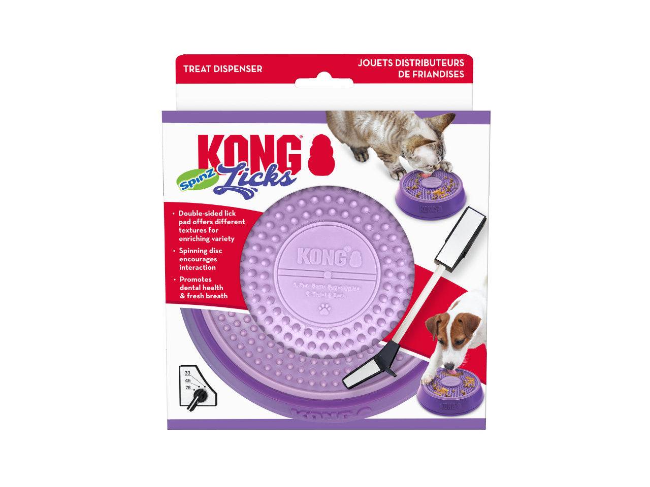 Brinquedo Recheável KONG Licks Sinz | Dispenser de Petiscos para Cães