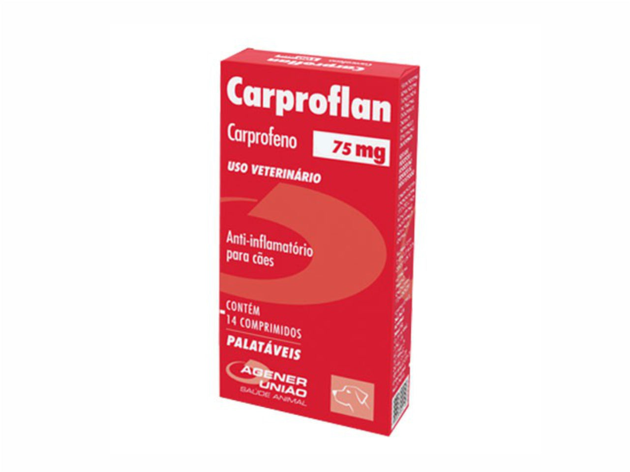 Carprofen 75mg c/ 14 Comprimidos | Anti-inflamatório para Cães | Agener União