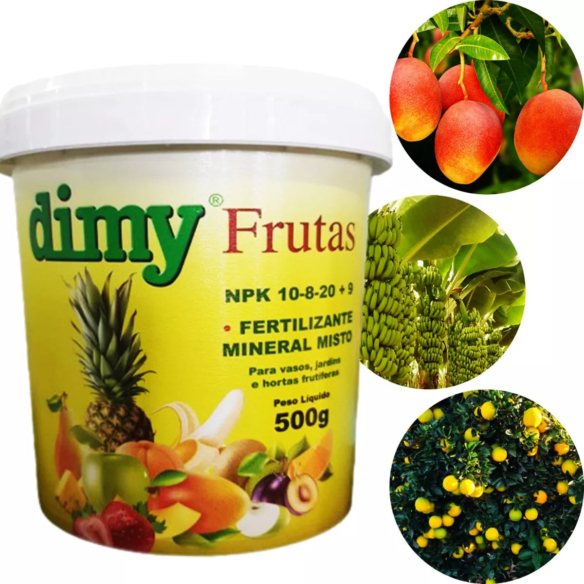 Fertilizante Frutas 500gr Npk 10-08-20 + 9 | Dimy
